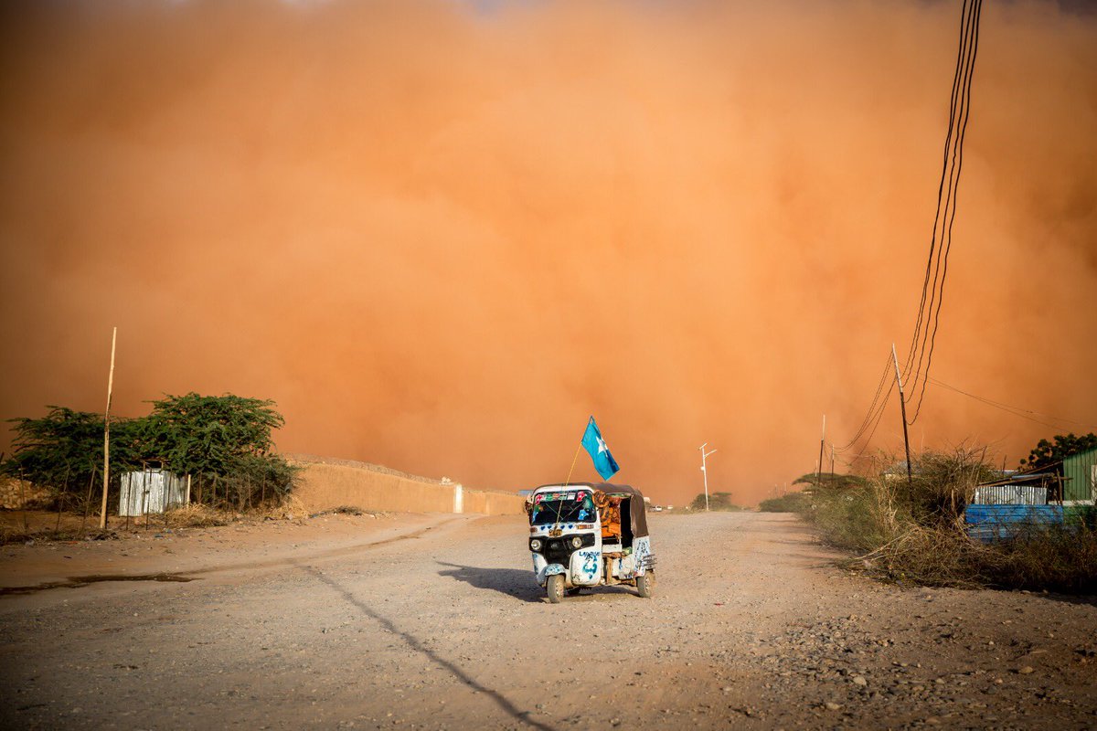 A sandstorm in Gedo, southwest Somalia