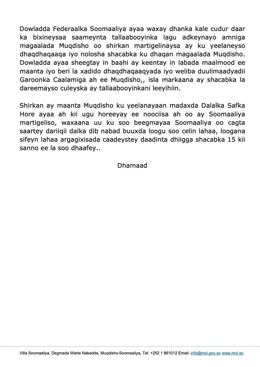 Defense ministers, army commanders of Horn of Africa countries meeting in Mogadishu ahead of Summit for head of states of 'frontline' countries - Djibouti, Ethiopia, Kenya and Somalia scheduled to be held in Mogadishu on Feb 1. The Summit focuses on fighting al-Shabaab