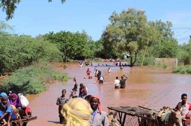Three people of same family, mother, her daughter and grandson have been killed in the flash floods that hit Bardhere district last night