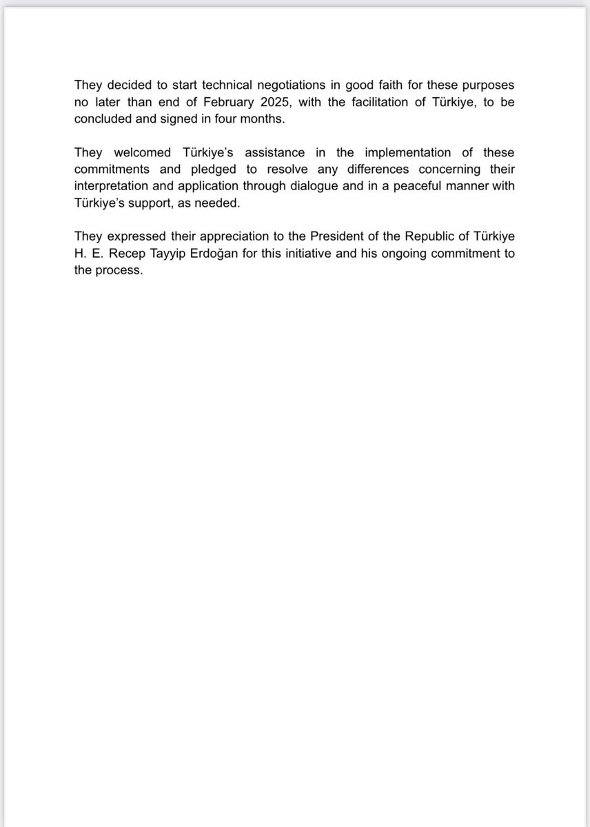 Détails complets de l'accord conclu entre la Somalie et l'Éthiopie. Les deux pays respecteront la souveraineté de l'autre. Unité, indépendance et intégrité territoriale. Ils ont également convenu de travailler en étroite collaboration pour finaliser  des accords commerciaux mutuellement avantageux et un accès durable à la mer sous l'autorité souveraine de la République fédérale de Somalie .