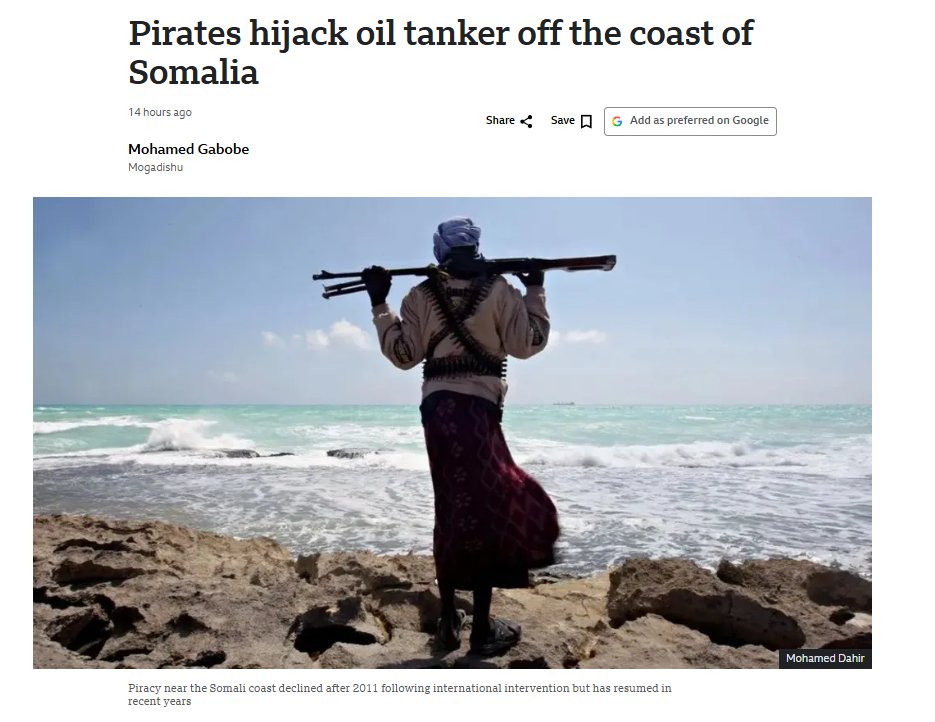 Korsanlar, Somali kıyılarından yaklaşık 30 deniz mili açıkta, 17 mürettebat üyesi taşıyan bir petrol tankerini ele geçirdi. Honor 25 adlı gemi, Çarşamba gecesi geç saatlerde altı silahlı kişi tarafından kaçırıldı ve daha sonra gemiye ek silahlı kişiler katıldı. Kaynak: BBC